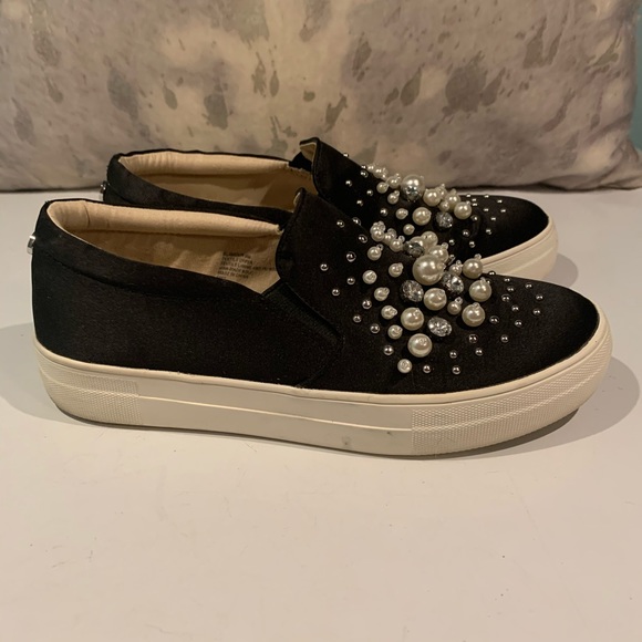 pearl embellished shoes